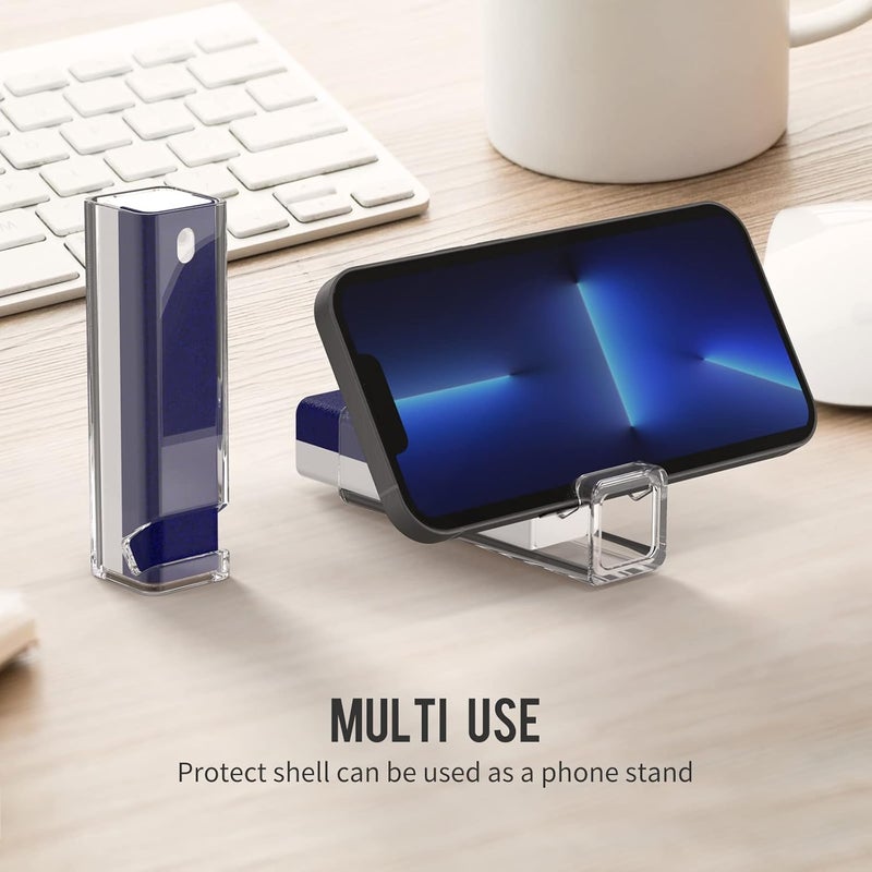 CLICK CLEAN Screen Cleaner, Fingerprint Proof Screen Cleaner Spray, All-in-One Cleaner with Microfiber, Shell and Phone Stand for All Phones, Laptop and Tablet Screens (Dark Blue) - Image 2